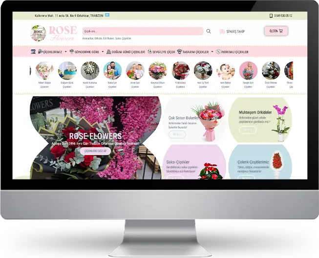 Çiçekçi Web Sitesi tasarımı